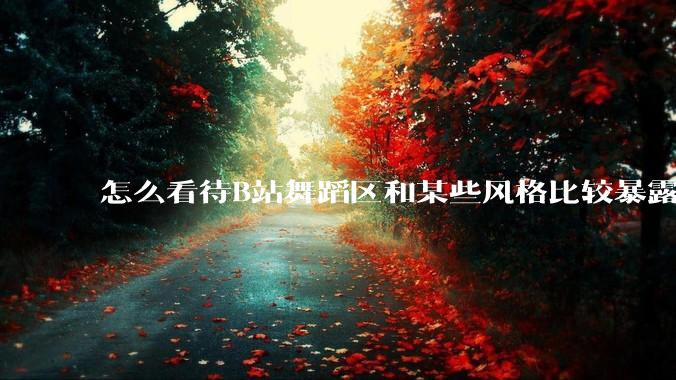 怎么看待B站舞蹈区和某些风格比较暴露的up？