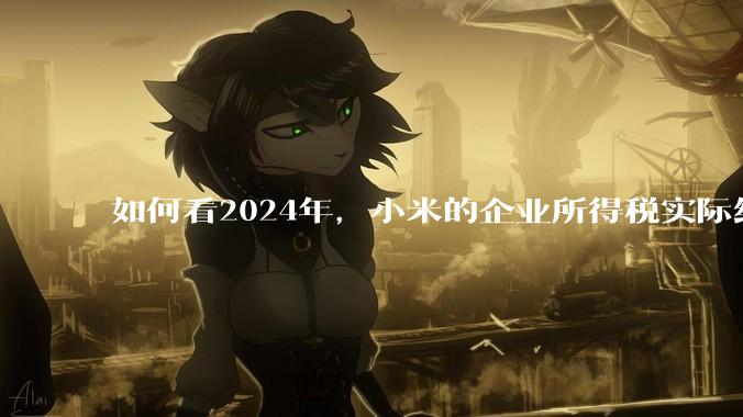 如何看2024年，小米的企业所得税实际纳税额超过华为？